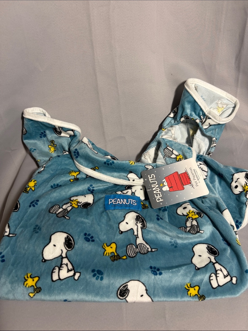 Peanuts Snoopy & Woodstock Plush Blue Sleeper for dogs
